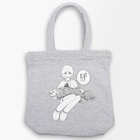 Uemura x PARK Illustrated Gray Tote Bag w/ Dialogue Badge