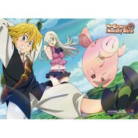 The Seven Deadly Sins Elizabeth Meliodas & Hawk 1 Premium Wall Scroll