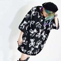 ACDC RAG Teddy Short Sleeve Hoodie Dress