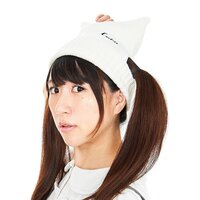 Cuelitt Nekomimi Logo Pigtails Beanie