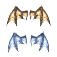 Pepatama Papercraft Wing Set A: Dragon Wings