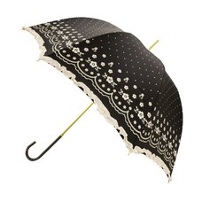 pink trick Polka Dot & Flower Lace Print Umbrella (Rain/UV Protective)