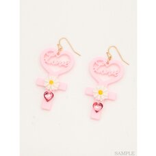 Swankiss Heart Cross Earrings