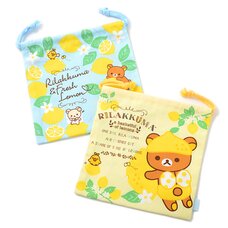 Rilakkuma A Basketful of Lemons Drawstring Pouches