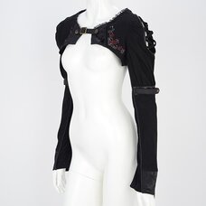 Ozz Oneste Embroidered Rose Shrug