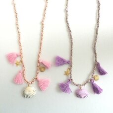 Swankiss Tassel Shell Choker