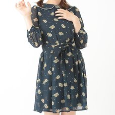 earth music&ecology Dot & Floral Print Dress