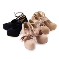 LIZ LISA Velour Ribbon Pumps