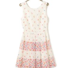 LIZ LISA Lace Striped Flower Dress