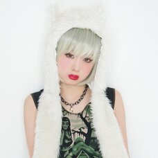 Lunatic Lemony Lollipop Snow White Cat Hooded Muffler