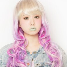 LLL Princess Wave Long Vanilla&Raspberry Wig