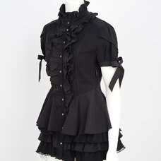 Ozz Croce Puffy Sleeve Frilly Blouse