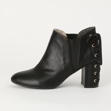 Honey Salon Lace-Up Booties (Black)