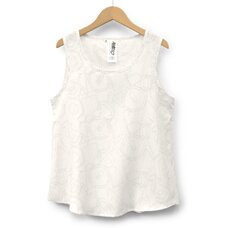 Hatsune Miku Pixel Icon Pattern White Tank Top
