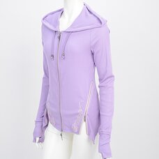 Rozen Kavalier Zipper Designed Hem Hoodie