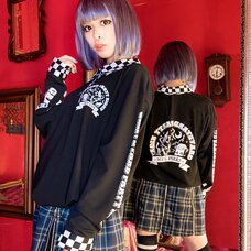 LISTEN FLAVOR Graveyard Party Night Long Sleeve Collared Top