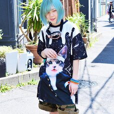 ACDC RAG Nameneko Melty Pattern T-Shirt Dress