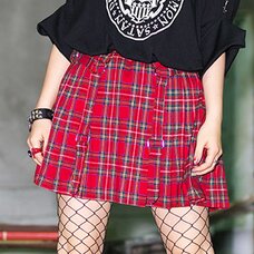 LISTEN FLAVOR Pleated Skirt w/ Side Belts