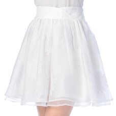 LIZ LISA Opal & Flower Gingham Checkered Skirt