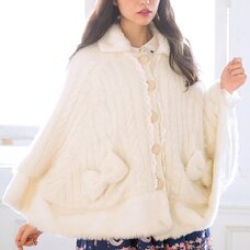 LIZ LISA Collared Ribbon Poncho