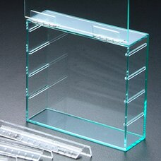 Acrylic Earring Display Case Clear Blue