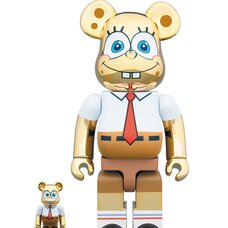 BE@RBRICK SpongeBob Gold Chrome 100% & 400% Set