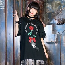 LISTEN FLAVOR Rose & Pistol Big T-Shirt