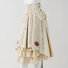 Ozz Oneste Camellia Embroidered Hakama-Style Skirt
