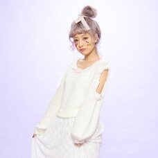 Swankiss Open Shoulder & Lace Detail Knit Top
