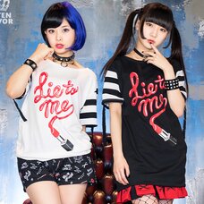 LISTEN FLAVOR Liar Rouge Striped Sleeve Cutsew