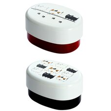 Three Cat Siblings Lacquerware Bento Boxes