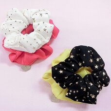 Star Pattern Scrunchie 2-Pack