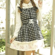 LIZ LISA Perfume Bottle Gingham Check Jumper Dress