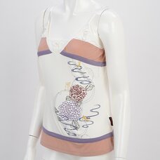 Ozz Oneste Hydrangea & Gold Fish Embroidered Camisole