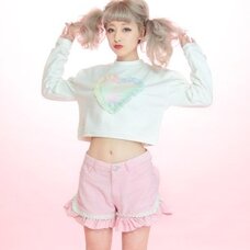 Swankiss Organdy Heart Sweatshirt