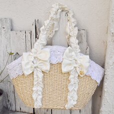 LIZ LISA Frilly Handle Basket-Style Bag