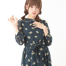 earth music&ecology Dot & Floral Print Dress