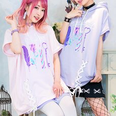 LISTEN FLAVOR Sacred Secret Lace-Up Big Hoodie