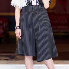 LISTEN FLAVOR Pleated Asymmetrical Gaucho Pants w/ Flap