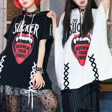 LISTEN FLAVOR Vampire Lace-Up Big Hoodie