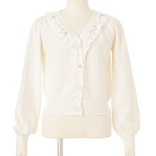 LIZ LISA V-Neck Perforated Cardigan