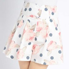 LIZ LISA Floral Polka Dot Sukapan Skirt