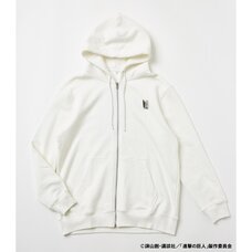Attack on Titan R4G Survey Corps White Zip Hoodie