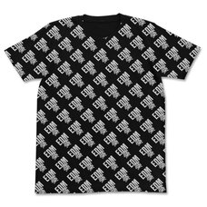 Pop Team Epic EDM All-Over Print Black T-Shirt