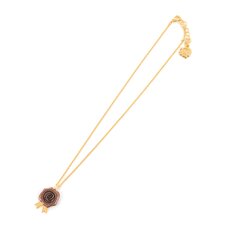 Q-pot. Chocolate Ribbon Seal Necklace