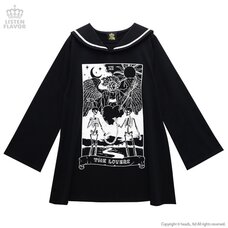 LISTEN FLAVOR The Lovers Long Sleeve Sailor Collar Dress