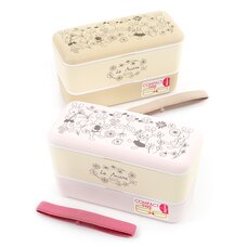 le sucre Lacquerware 2-Tier Rectangular Lunch Box