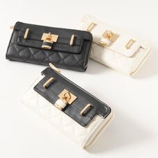 Long Wallet w/ Padlock Decoration