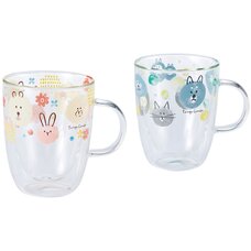 Tempo Comodo Watercolor Animal Double Wall Glass