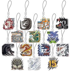 Monster Hunter 15th Anniversary Main Moster Icon Stained Strap Collection Box Set